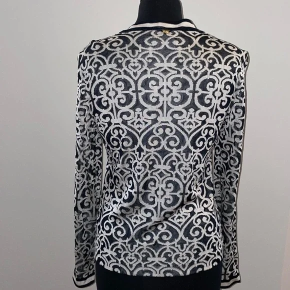 St. John knits zippered jacket cardigan viscose sweater - size - S